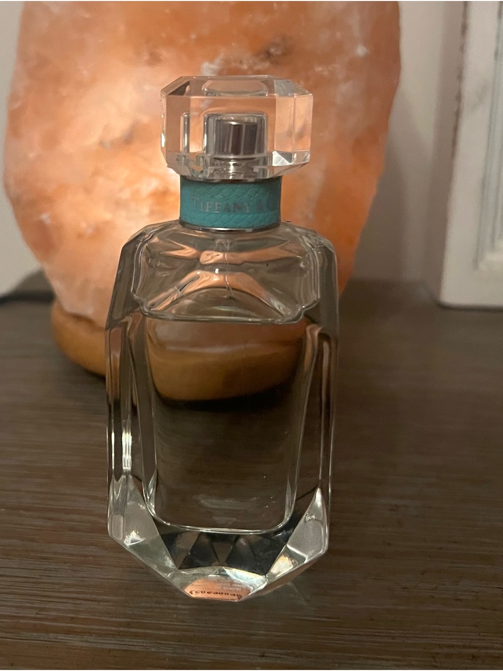 Tiffany & Co. Clear Glass Perfume Bottle with Tiffany Blue Accents
